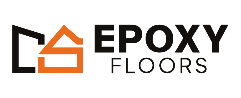 Horizontal DS Epoxy Floors logo in bright orange (#ed6b1c) on a dark background (#13100d), representing energy and durability in decorative concrete floors.