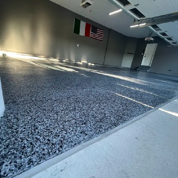 Services 1 Garage epoxy floor with flakes in Ann Arbor, Michigan