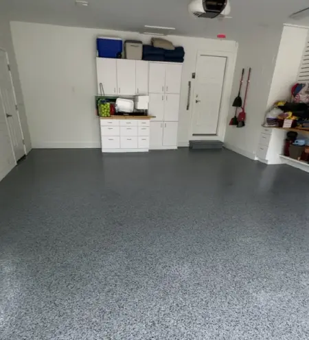 Services 7 Sleek gray epoxy garage floor done by DS Epoxy Floors LLC in Michigan